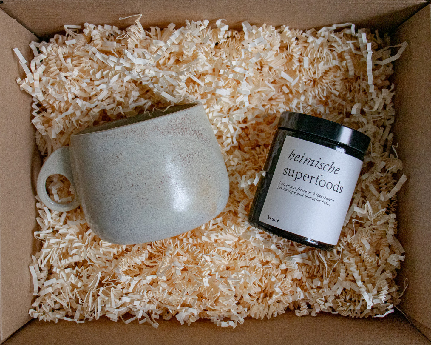 Slate Mug & Kruut Wild Plant Powder Gift Set