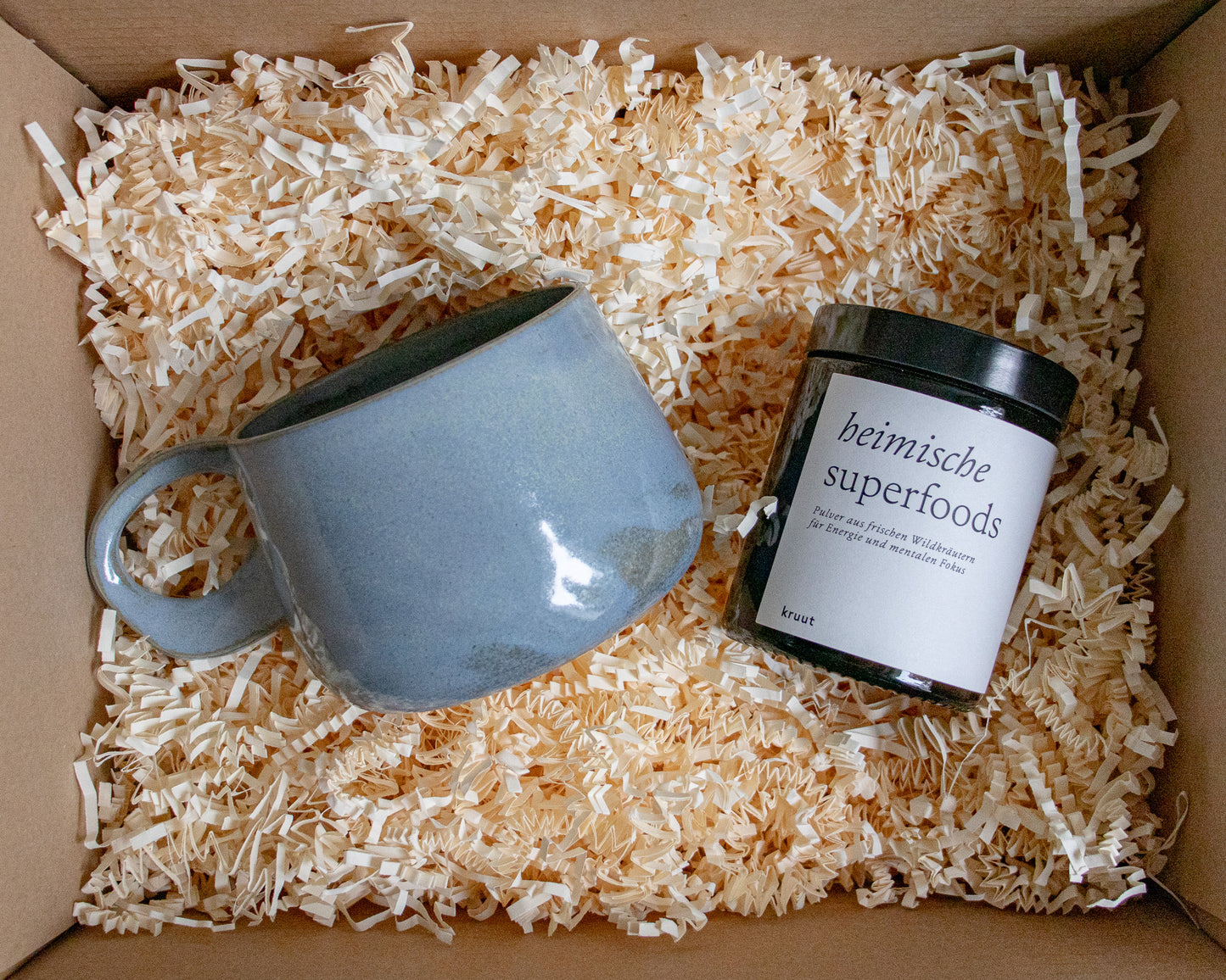 Slate Mug & Kruut Wild Plant Powder Gift Set