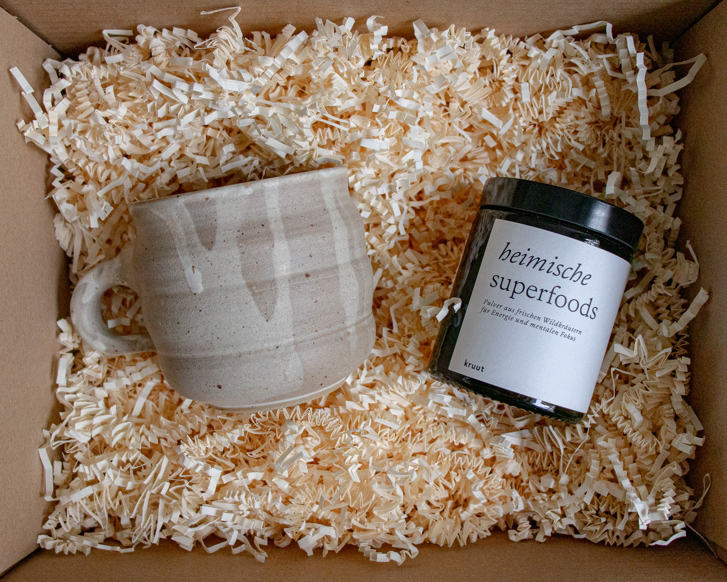 Slate Mug & Kruut Wild Plant Powder Gift Set