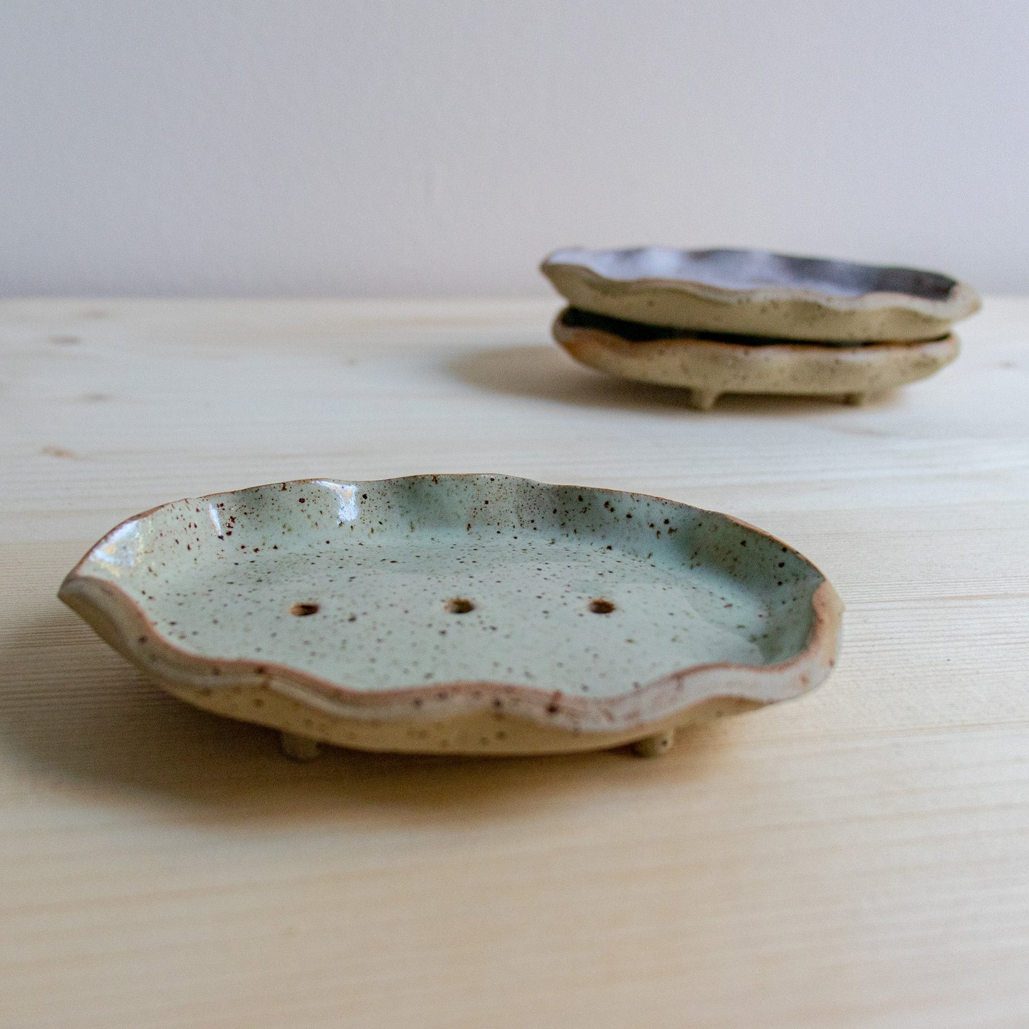 Scalloped Soap Dish Gift Set (Matte Patina)