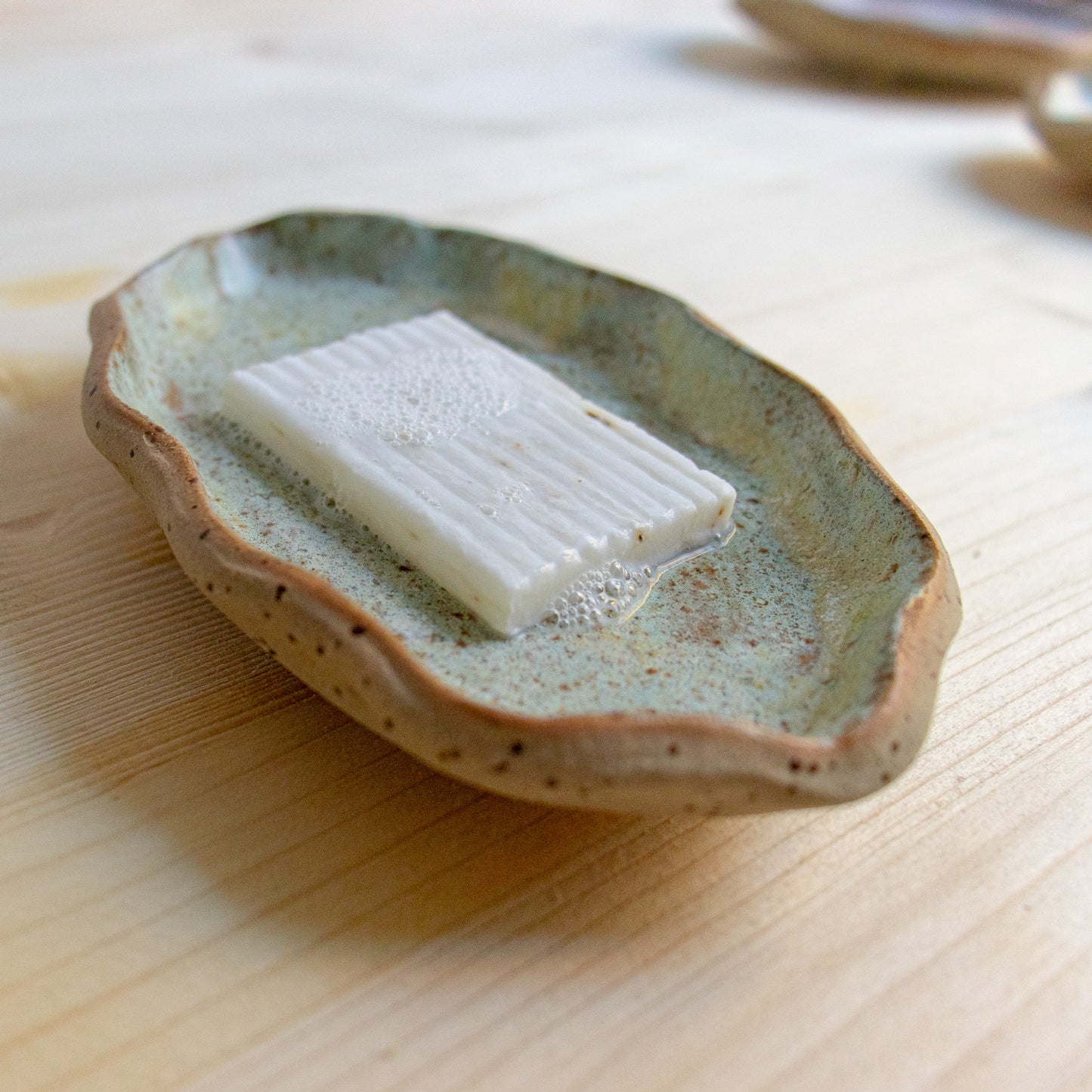 Scalloped Soap Dish Gift Set (Matte Patina)